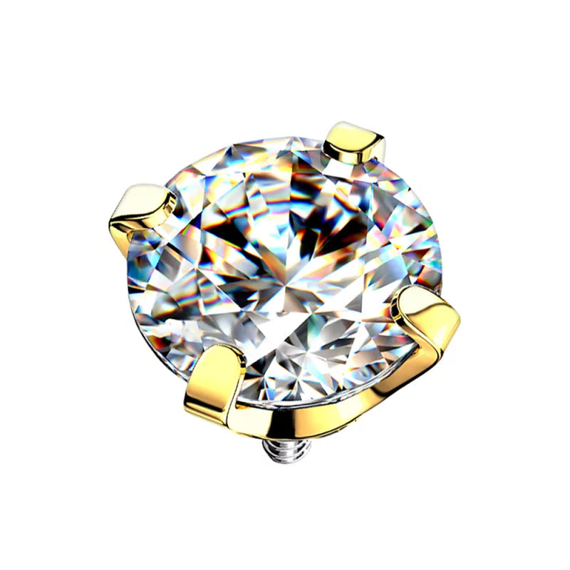 Titaanist rõngaste otsikud tsirkoonia raamiga