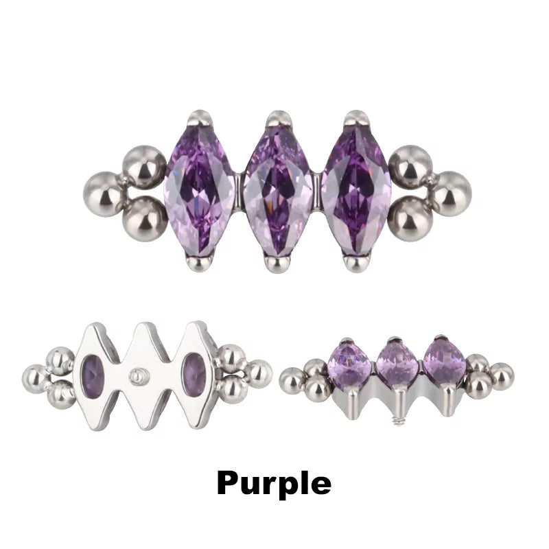 Titaanist sõrmus kolme pärliga raamiga