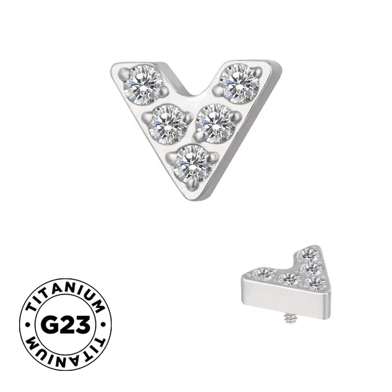 Titaanist sõrmus V-kujuline