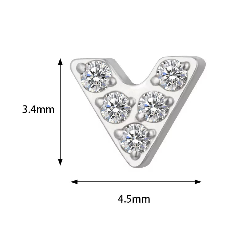 Titaanist sõrmus V-kujuline