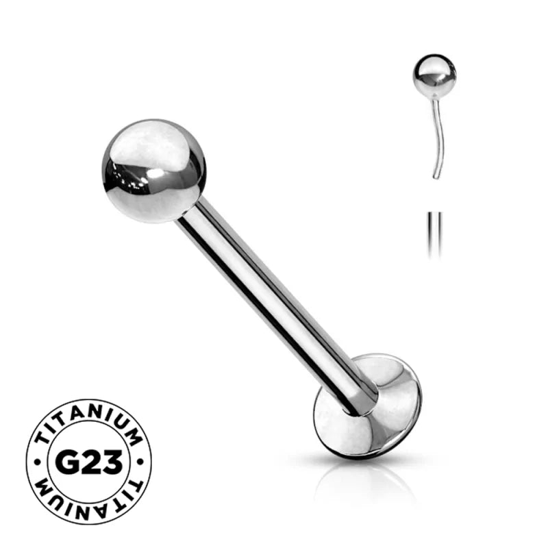 Titaanist niidita pallikujuline ots Labretiga