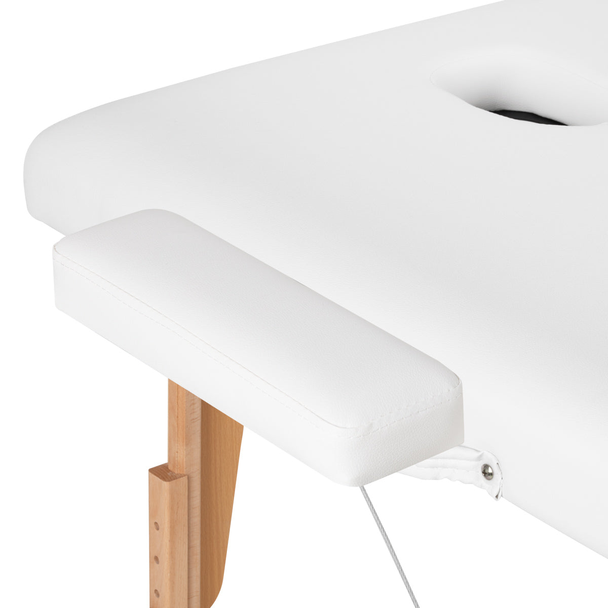 WOODEN FOLDING MASSAGE TABLE COMFORT ACTIV FIZJO LUX 2-SECTIONS 190X70 WHITE - BVShop