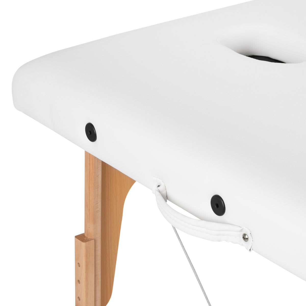 WOODEN FOLDING MASSAGE TABLE COMFORT ACTIV FIZJO LUX 2-SECTIONS 190X70 WHITE - BVShop
