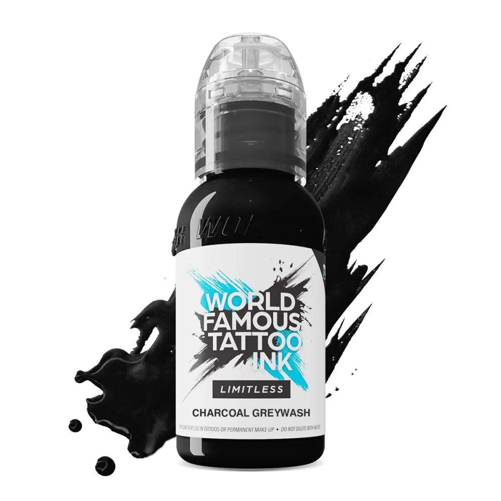 World Famous Limitless Tattoo Ink Charcoal Greywash - BVShop