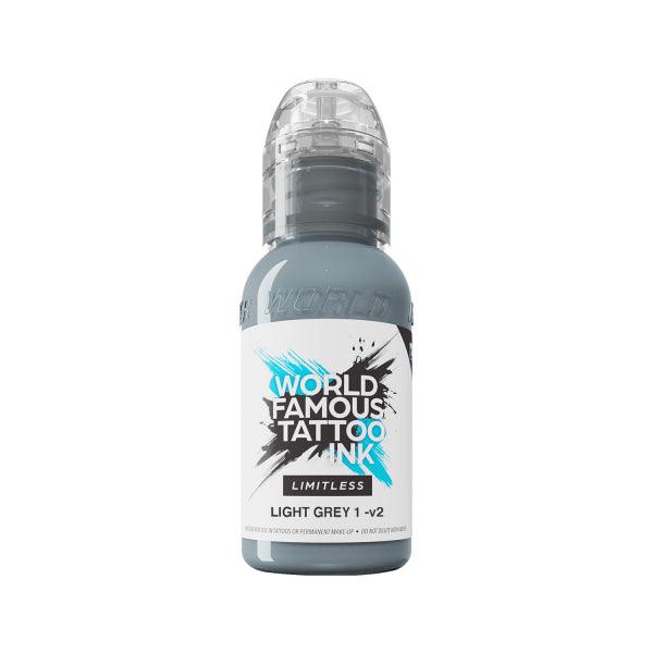 World Famous Limitless Tattoo Ink Light Grey 1 v2 30ml - BVShop