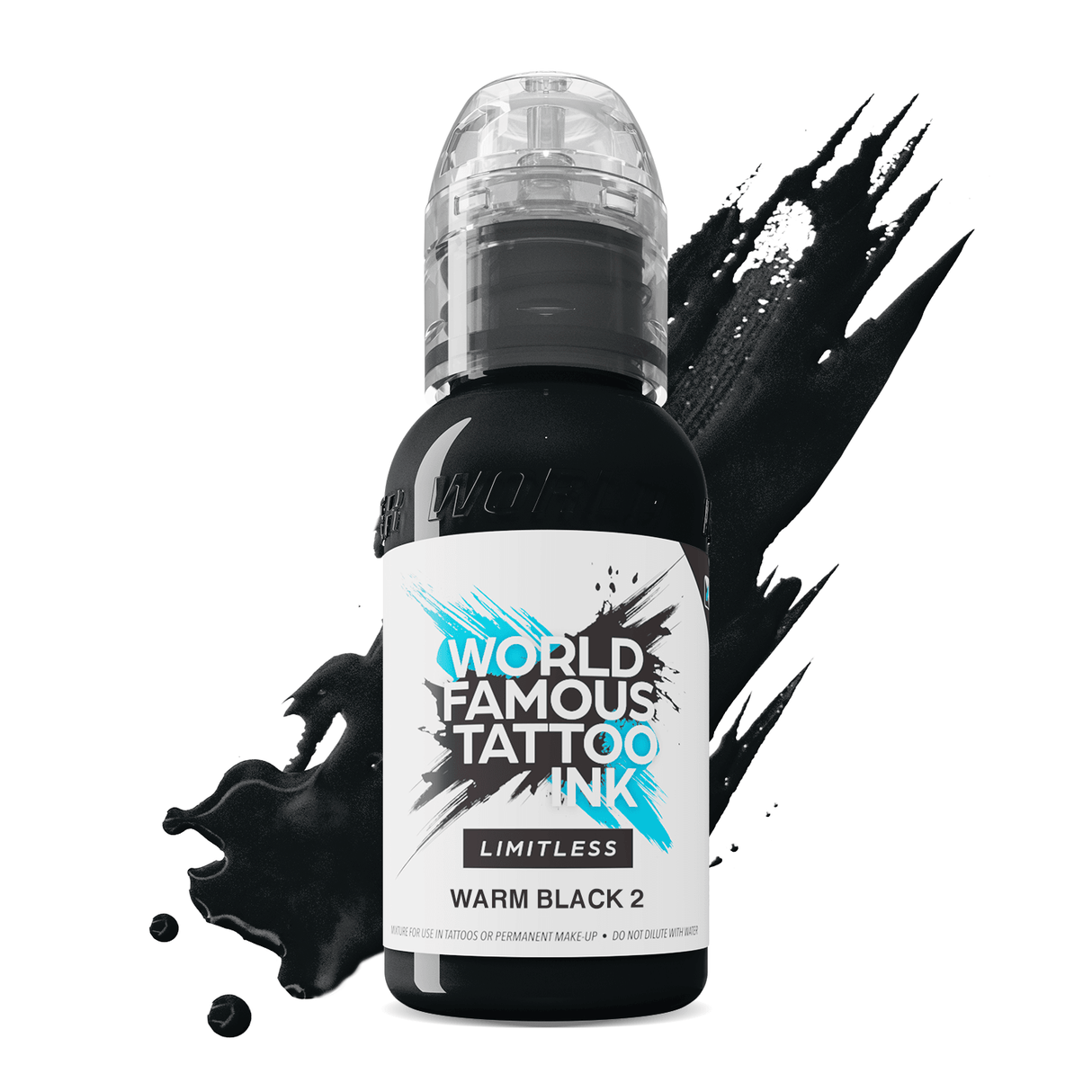 World Famous Limitless Tattoo Ink Warm Black 2 30ml - BVShop