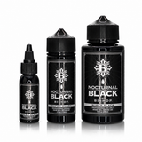 Nocturnal By Bishop Super Black 30ml, 118ml, 295ml — pudelisuuruste võrdlus