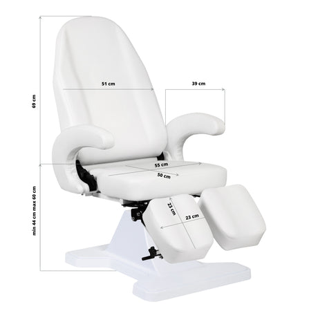 112 hydraulic podiatry chair white - BVShop