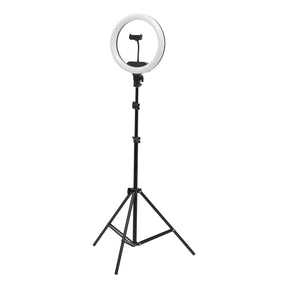 13 inch black LED ring light with tripod and phone holder