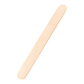 Set of 150 large wooden spatulas, 150×18×1.8 mm, from ACTIVESHOP, showing smooth wooden handles and flat spatula heads.