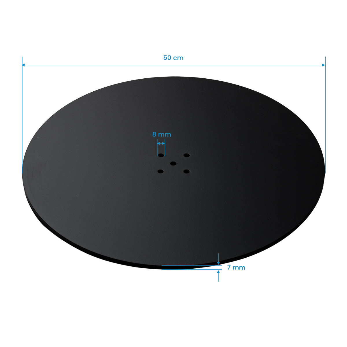Gabbiano L010 round 50cm hairdressing chair base in black