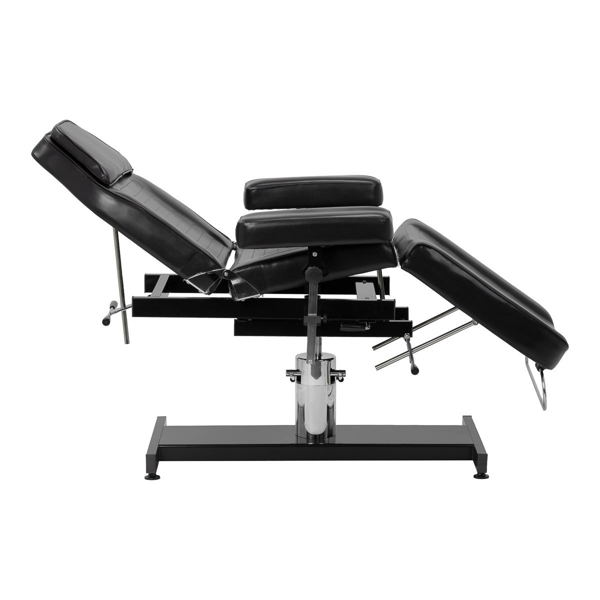 Adjustable Pro Ink black tattoo chair with removable armrests