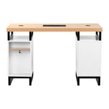 MOMO L02 manicure desk with dust absorber, featuring a sleek workspace with built-in dust extraction system for nail salon use.