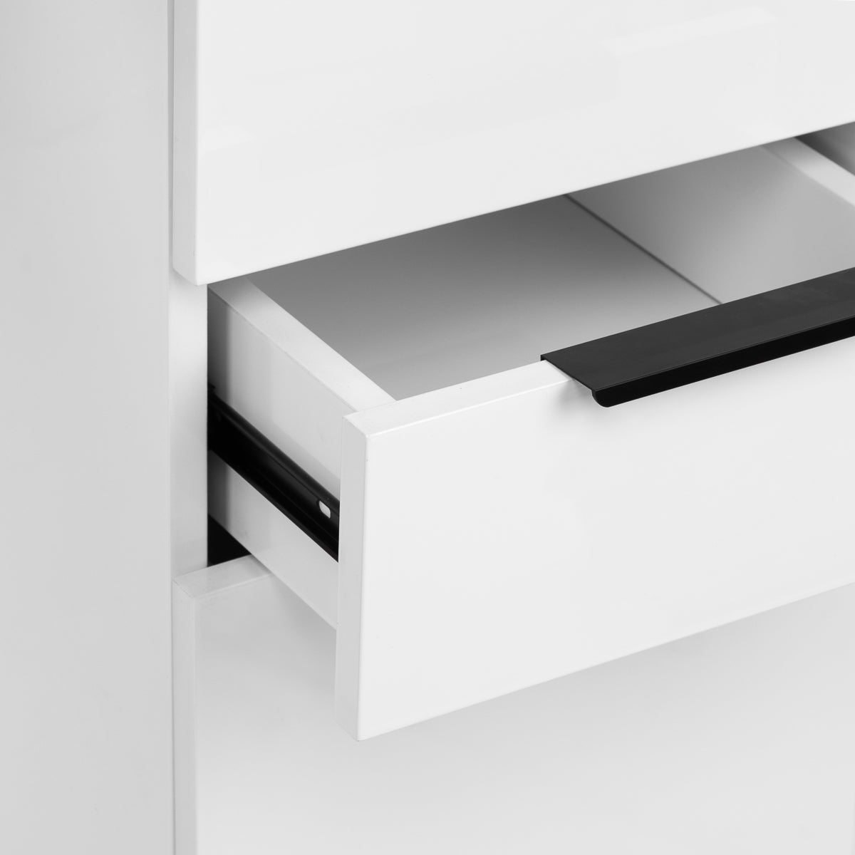 MOMO L02 manicure desk with built-in dust absorber, featuring a sleek work surface and ergonomic design for nail technicians.