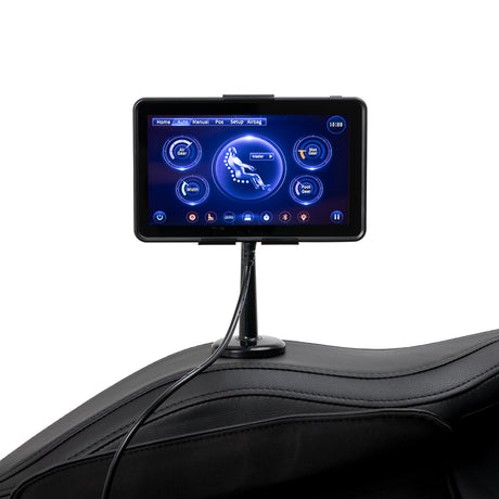 Black Sakura 3D Maximus massage chair with ergonomic design and padded upholstery, ideal for relaxing massage therapy.