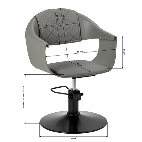 Hair System Halo grey hairdressing chair grey - BVShop