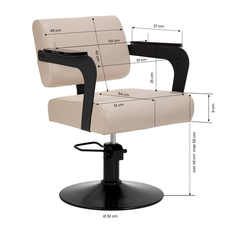 Hair System Jet latte hairdressing chair beige - BVShop