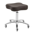 Omega Supremo swivel stool in brown with a modern design, featuring a cushioned seat and sturdy metal base.
