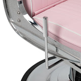 Gabbiano Visionerio barber chair pink chrome frame - BVShop
