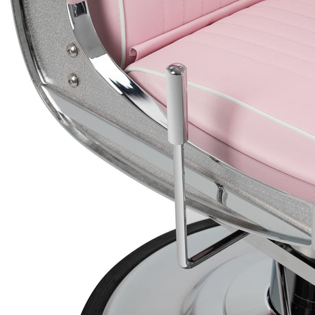 Gabbiano Visionerio barber chair pink chrome frame - BVShop