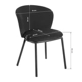 4RICO Linea black chair dimensions for salon furniture setup