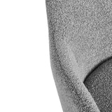 Grey sherpa upholstery detail on 4RICO Intra salon chair