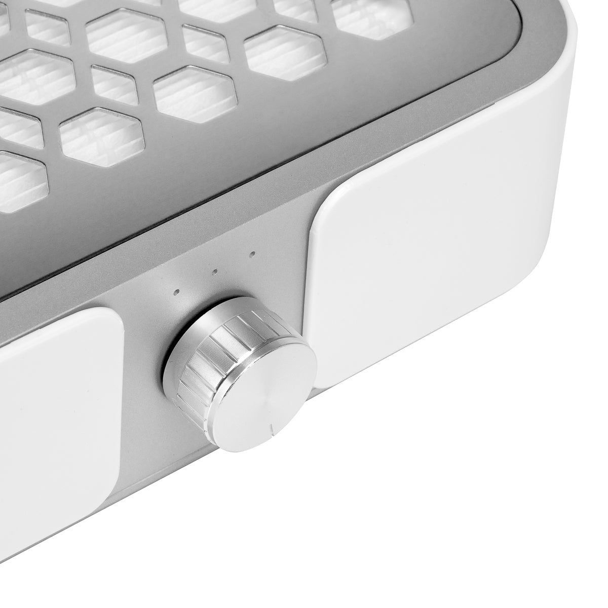 White and silver MOMO Dust Absorber Momo P30 60W with sleek design and adjustable air filter for efficient dust removal.