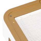 White gold MOMO Dust Absorber P30 60W with sleek design, shown in a close-up image highlighting its modern look and compact size.