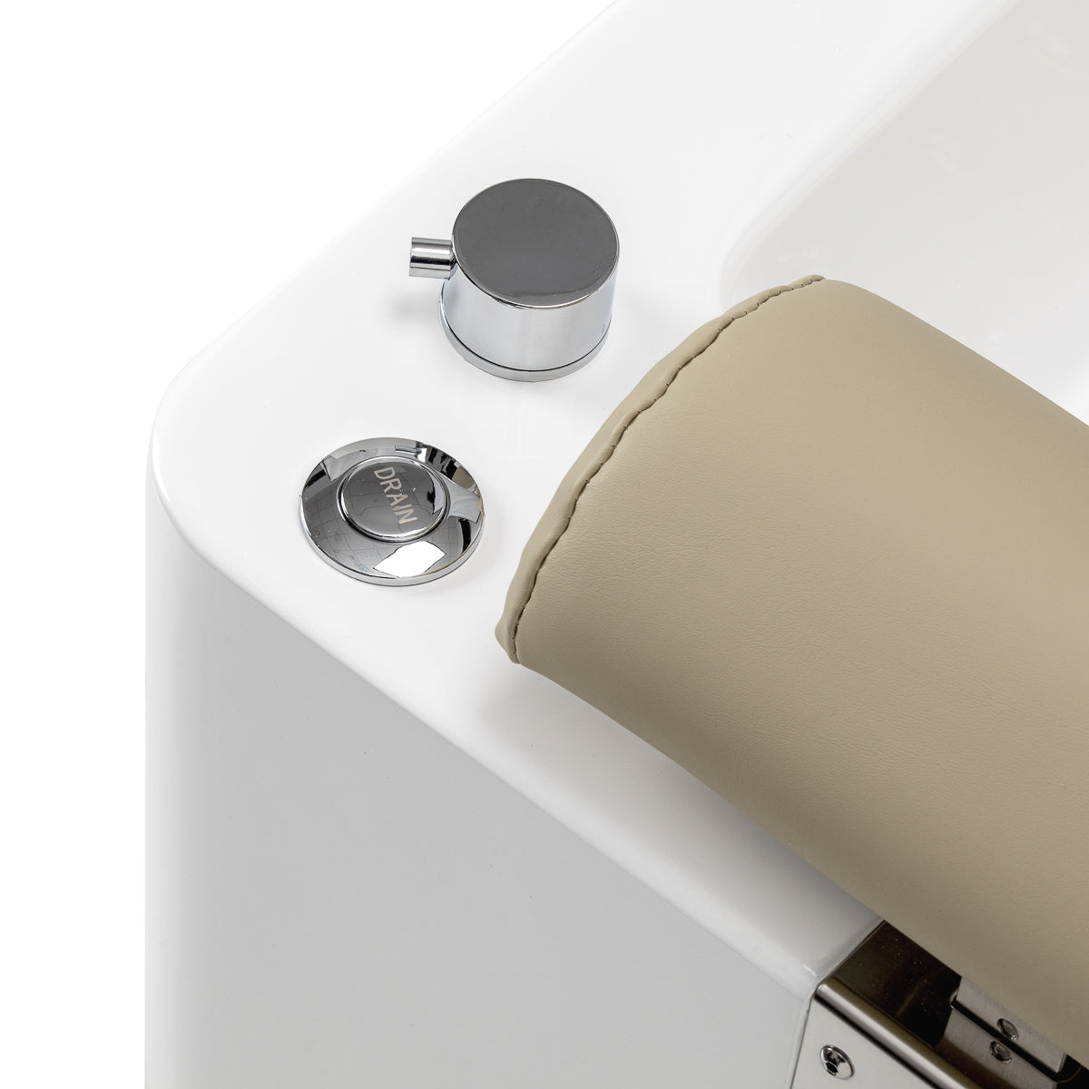 Sillon Elysia SPA chair beige fibreglass shower tray built-in lighting pedicure