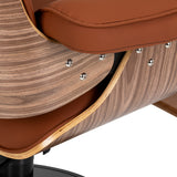 Gabbiano Florencja brown salon chair with upholstered armrests