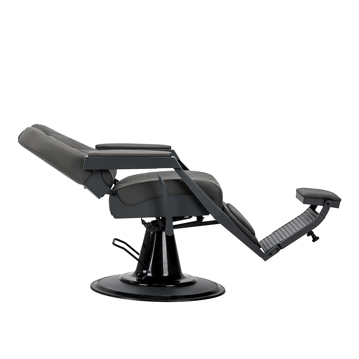 Gabbiano Bruno barber chair hydraulic base and grey round foot