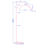 MOMO MX6 pink shadowless lamp dimensions and adjustable stand configuration
