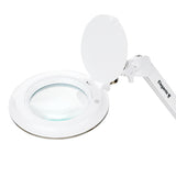 Elegante 6031 floor magnifying lamp with stable round wheeled base