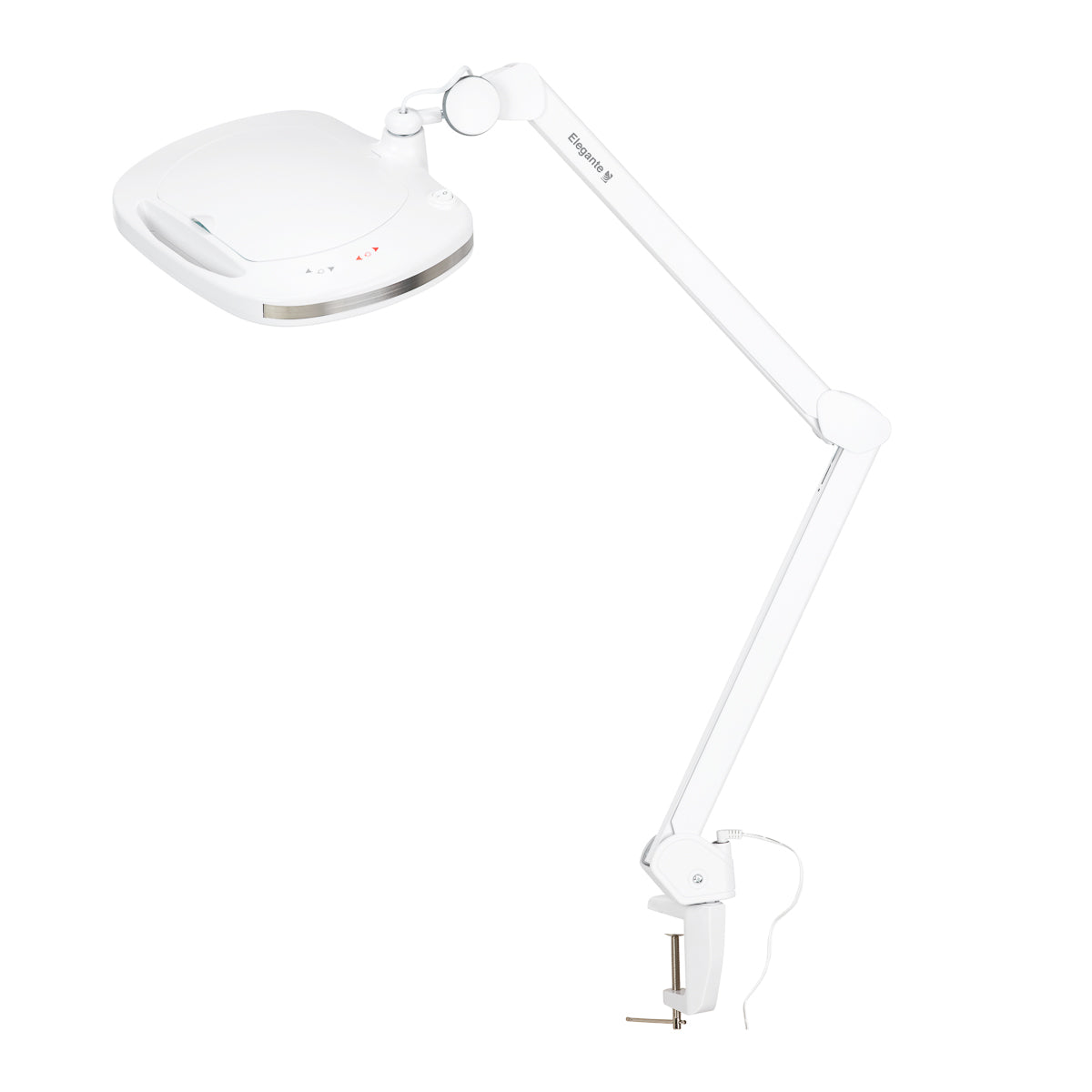 Elegante 6030 clamp-mounted magnifying lamp for salon workstations