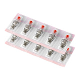 Set of 10 EL CARTEL V2 0.35mm 27RM LongTaper tattoo cartridges with precision needles for professional tattooing.