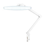 Elegante white LED workshop lamp with adjustable articulated arm