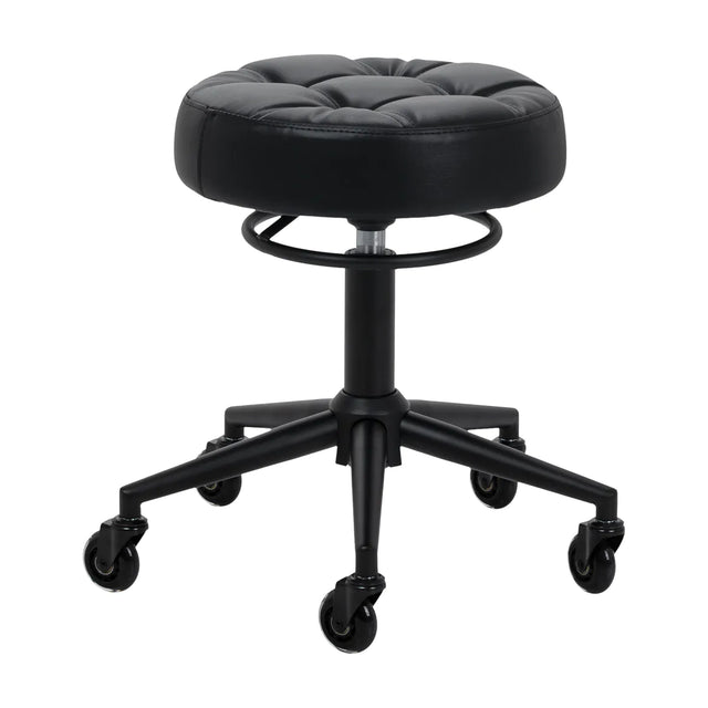Gabbiano D054 black hairdressing stool with black five-star base