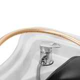 Gabbiano Head Spa 017 black hair washing bed with padded cushion and adjustable headrest for comfortable hair treatments.