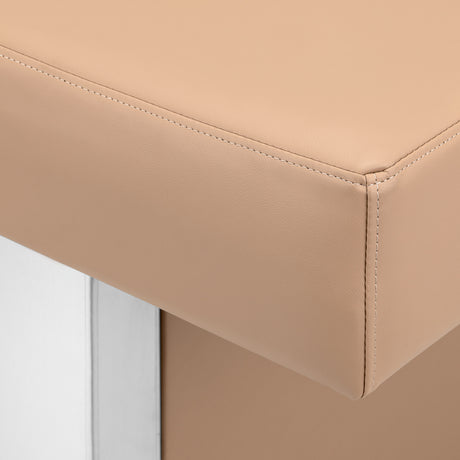 Gabbiano Head Spa 017 beige hair washing bed with cushioned headrest and adjustable design for comfortable hair treatment.