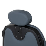 GABBIANO Barber's Chair Gabbiano Francesco in graphite with black base, featuring padded seat and backrest for professional salon use