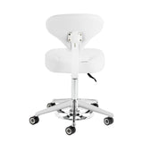 Azzurro 156-F snow-white bump-up cosmetic stool – angled view