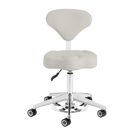 Azzurro 156-F ergonomic grey salon stool – side view