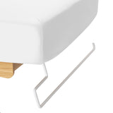Sillon Siesta Elektriline SPA-Lamats – Valge, Helepruun Alus · Rätikuhoidja