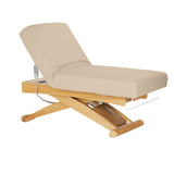 Sillon Siesta Elektriline SPA-Lamats – Beež, Helepruun Alus · Kallutatud asend