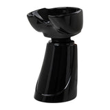 Gabbiano B40 portable black hairdressing wash unit with ceramic basin