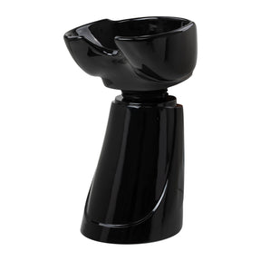 Gabbiano B40 portable black hairdressing wash unit with ceramic basin