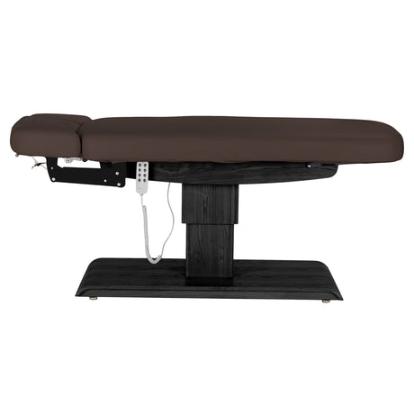 Sillon Relax Elektriline SPA-Lamats – Tumepruun, Must Alus · Külgvaade