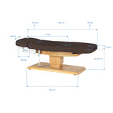 Sillon Relax · tumepruun / helepruun · mõõtmete joonis