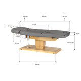 Sillon Relax · hall / helepruun · mõõtmete joonis