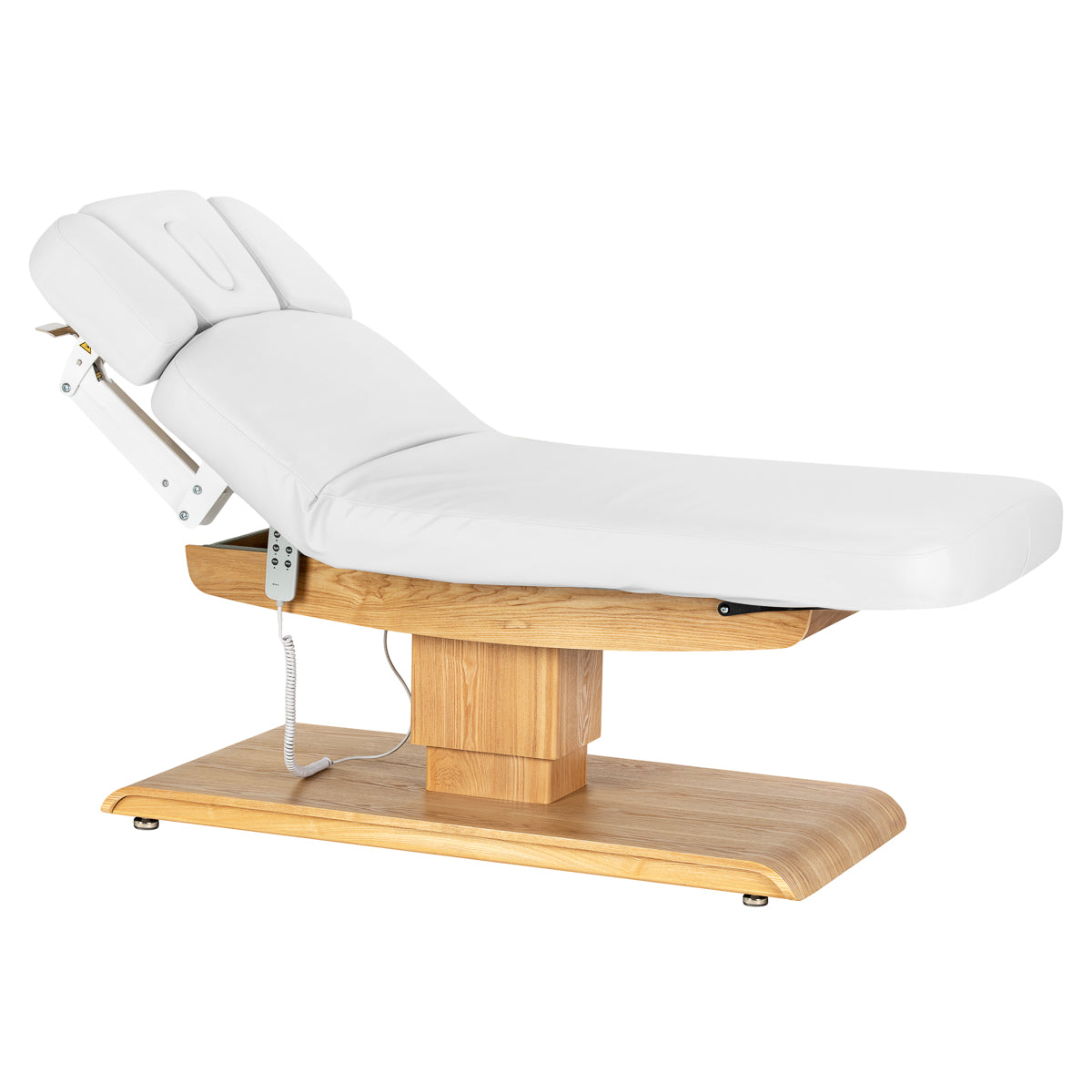 Sillon Relax · valge / helepruun · tõstetud seljatugi